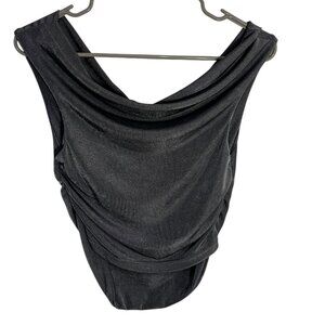 Shein Off-the-Shoulder Silver Shimmery Top